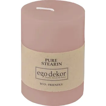 Svíčka Pudrově růžová svíčka Eco candles by Ego dekor Friendly, doba hoření 37 h ID_1352025