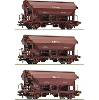 Modelová železnice H0 - set tří samovýsypných vozů řady Tdns ČD Cargo ep.VI