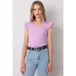 CALBEN Žebrovaná halenka bez rukávů fialová Velikost: UNI