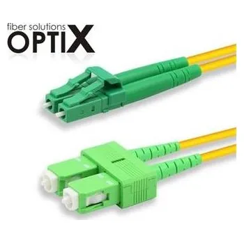 Síťový kabel Optický patch cord Optix 9/125 OS2 SC-LC APC-APC duplex 3mm Délka: 0,25m