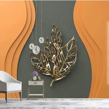 Fototapeta Solution Media 3D tapety - Zlaté listy MU4059 3 - 3D Relief - Vliesová tapeta - 320g/m2