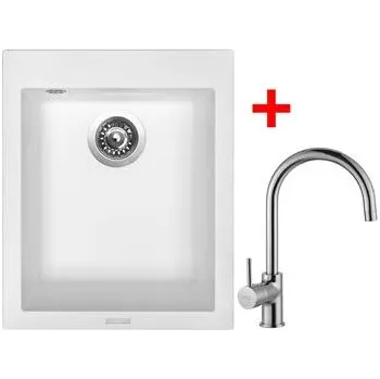 Granitový dřez Sinks CUBE 410 Milk + Vitalia