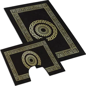Koupelnová předložka Bellatex Egypt 60 x 100 cm, 60 x 50 cm černá/zlatá