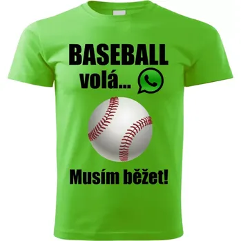 Chlapecké tričko Dětské tričko Baseball volá musím běžet zelené 134 ( dětské tričko baseball volá musím běžet)