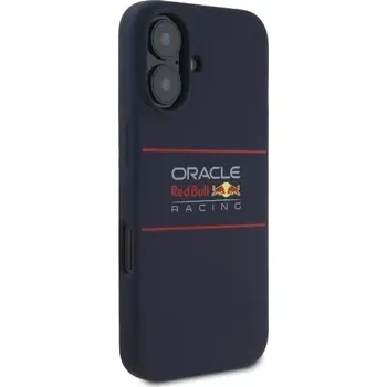 Pouzdro na mobilní telefon Pouzdro RED BULL pro IPHONE 16 Plus kompatibilní pro MagSafe RBHMP16M24SIHSRV (Silicon Horizontal Centered Logo) námořnictvo