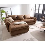 DELIFE Rohová pohovka Loana 275x185 cm hnědá s funkcí rozkladu