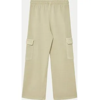 Guess Kalhoty z materiálu J5RQ14 KAD74 Zelená Regular Fit 16Y