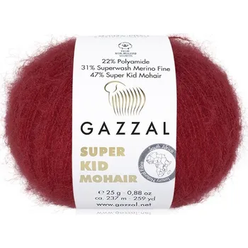 Příze Příze Super Kid Mohair 64416 červená