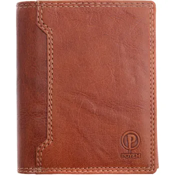 Peněženka Pánská kožená peněženka Poyem 5207 koňaková