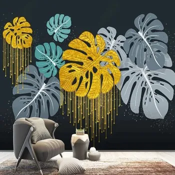 Fototapeta Solution Media 3D tapeta - Tropické listy MU3850 4 - Slámová textura - Vliesová tapeta - 300g/m2