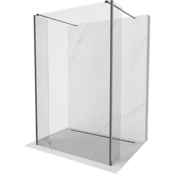 Mexen Kioto volně stojící sprchová stěna 170 x 30 x 30 cm, transparentní, kartáčovaná gun šedá - 800-170-030-222-66-00-030 Sprchové stěny