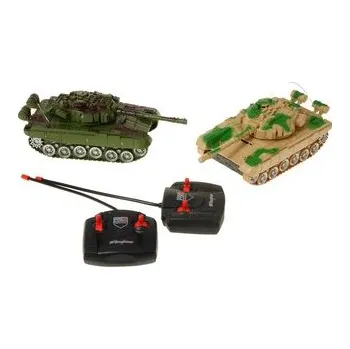 RC model auta R/C sada - tank R/C 2ks 24x11x8,5cm, 4 funkce, nezávislé ovládání; 42x15x12cm