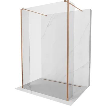 Mexen Kioto volně stojící sprchová stěna 115 x 30 x 30 cm, transparentní, růžové zlato - 800-115-030-222-60-00-030 Sprchové stěny