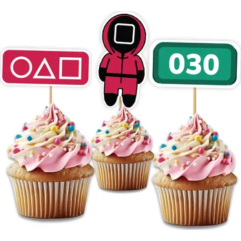 Party nádobí Personal Personalizované zápichy do koláčků - Squid Game