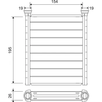 Výměník tepla, vnitřní vytápění VALEO 811641