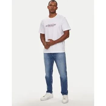 Pánské oblečení Guess Jeans T-Shirt M4YI42 K8FQ4 Bílá Regular Fit XS