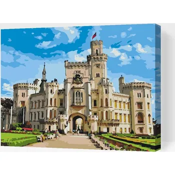 Malování podle čísel Painting Queens, Malování podle čísel, Zámek Hluboká, 60 × 80 cm, bez rámu a bez vypnutí plátna