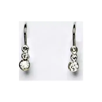 Náušnice Stříbrné dětské náušnice čiré zirkony - VE179 (Stříbrné dětské náušnice se zirkony)