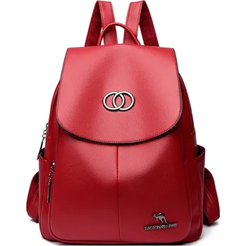 Městský batoh Dámský kožený batoh FL119 Barva (Varianta): Červená