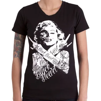 Dámské tričko tričko street dámské - BH SKULL BITCH - BLACK HEART - 7296 - XL