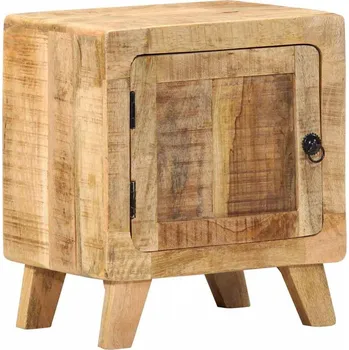Noční stolek vidaXL Noční stolek 40x32x46 cm masivní hrubé mangovníkové dřevo [4104507] Barva: Hnědá