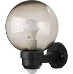 Panlux ZOK-S-20/C PARK S zahradní nástěnné svítidlo na zeď se senzorem, černá - kouřová