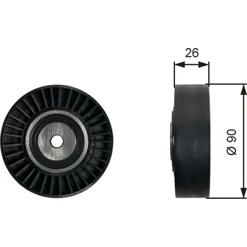 Vratná/vodicí kladka, klínový žebrový řemen GATES T36461