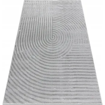 Koberec Koberec DO OBÝVACÍHO POKOJE LOŽNICE šedý Geometrický DVOUÚROVŇOVÝ glamour 80x150 cm