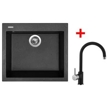 Granitový dřez Sinks CUBE 560 Granblack + Vitalia GR