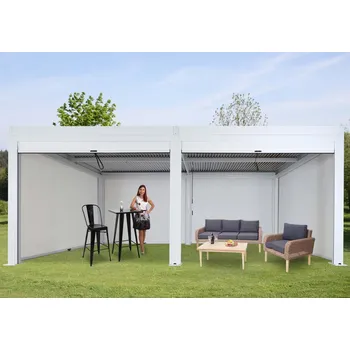 Pergola Bioklimatická pergola HWC-L46 3x6 s 6 bočními stěnami