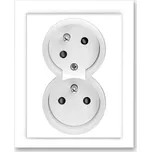 5513M-C02357 03 ABB Neo dvojzásuvka pootočená bezšroubové připojení bílá