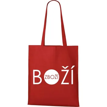 DOBRÝ TRIKO Bavlněná taška s potiskem Boží zboží Barva: Červená