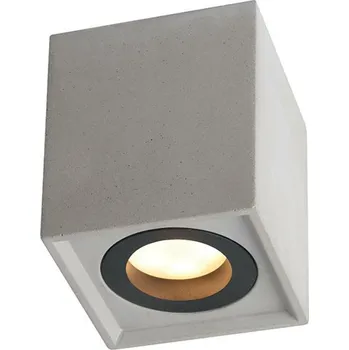 ACA Lighting stropní svítidlo 1XGU10 šedý beton 8,5X8,5XH10CM MONTE MK131S10G