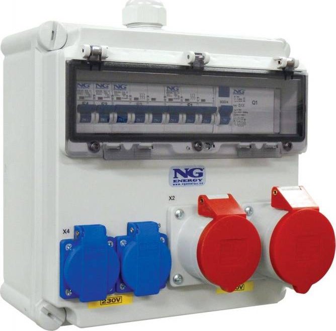 N.G.Elektro SC 53 600 E.01 Zásuvková skříň nástěnná jištěná s chráničem