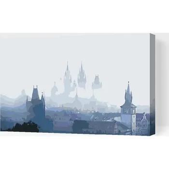 Malování podle čísel Painting Queens, Malování podle čísel, Ranní Praha, 60 × 80 cm, bez rámu a bez vypnutí plátna