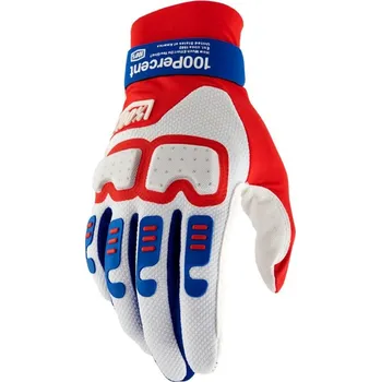 Cyklistické rukavice Rukavice - 100% Langdale Gloves - Red / White / Blue L