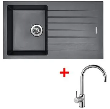 Granitový dřez Sinks PERFECTO 860 Titanium + Vitalia