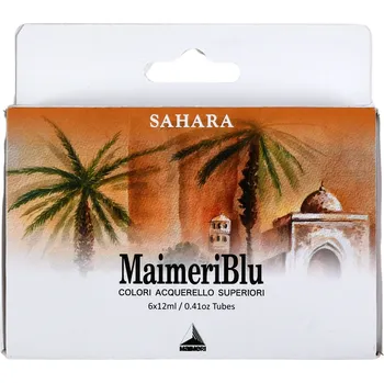 Vodová barva Maimeri Blu Sada akvarelových barev Sahara 6 x 12 ml
