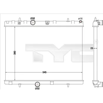 Chladič motoru Chladič, chlazení motoru TYC 726-0019-R