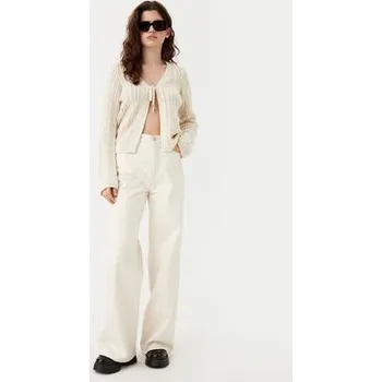 Dámský svetr Pieces Kardigan Nuka 17155170 Béžová Regular Fit M