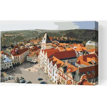 Malování podle čísel Painting Queens, Malování podle čísel, Výhled na město, Tábor, 60 × 80 cm, bez rámu