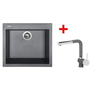 Granitový dřez Sinks CUBE 560 Titanium + Mix 3 P GR