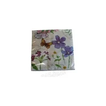Papírový ubrousek Ubrousky Premium Motýl 3vrstvý 33x33cm 20ks