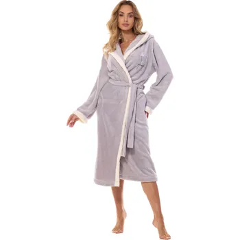 Dámské noční prádlo Dámský župan 2419 Tess crystal - L&L šedá XL