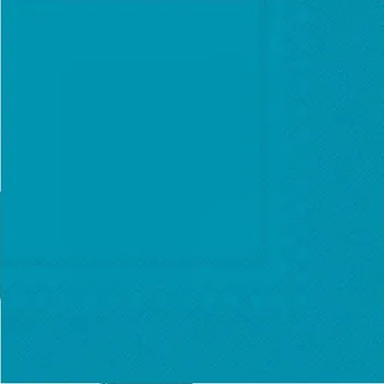 Papírový ubrousek Ubrousky 3-vrstvé Tyrkysové 25x25cm