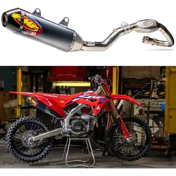 Výfuk pro motocykl Kompletní systém FMF Factory 4.1 RCT Alu Steel Carbon End Cap Full System Honda CRF450R 21-26