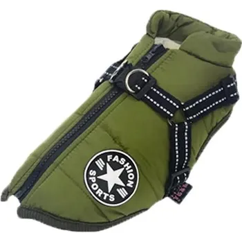 Obleček pro psa Zimní kombinéza Fashion Sports Zelená vel. S