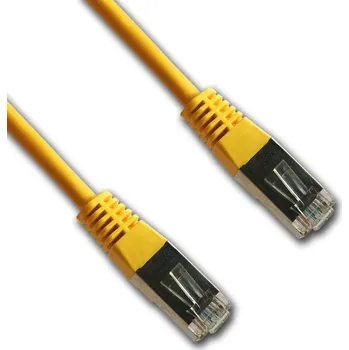Síťový kabel FTP patch kabel OPTIX Cat.5e, žlutý Délka: 0,25m