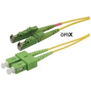 Síťový kabel Optický patch cord Optix 9/125 OS2 E2000-SC APC-APC duplex Délka: 1m