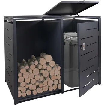 Zahradní úložný box Přístřešek na popelnici a dřevo E83